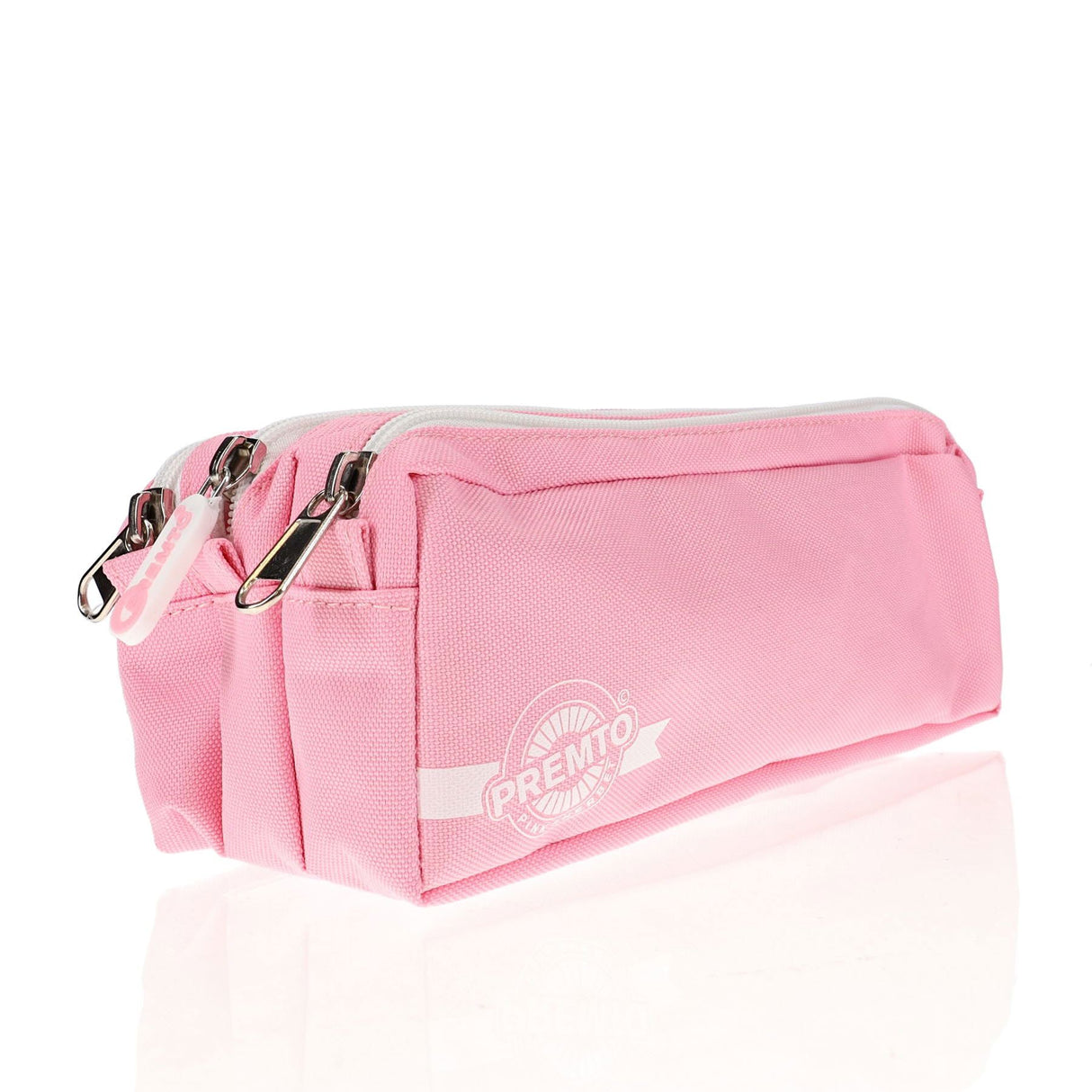 ■ Premto - Pencil Case - 3 Pocket - Pastel - Pink Sherbet by Premto on Schoolbooks.ie