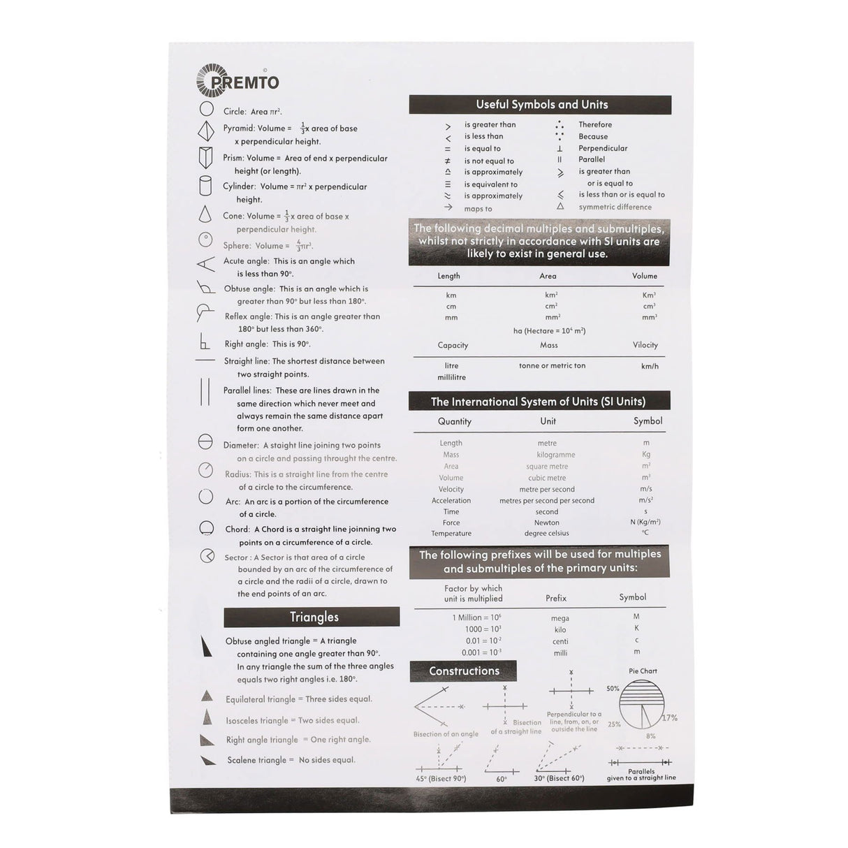 Premto - Maths Set - 9 Piece - Asst