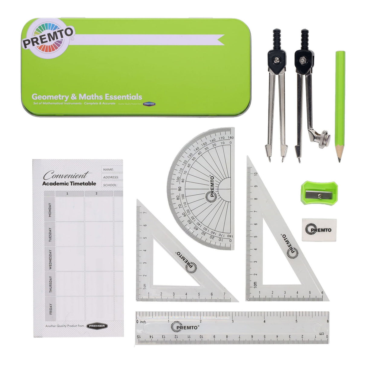 Premto - Maths Set - 9 Piece - Asst