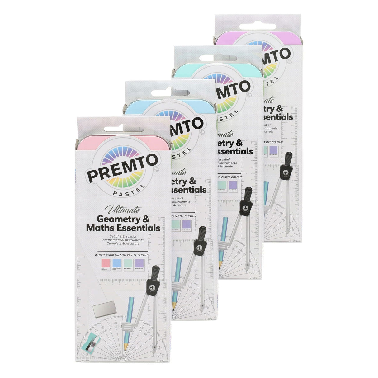 Premto - Pastel Maths Set - 9 Piece - Asst