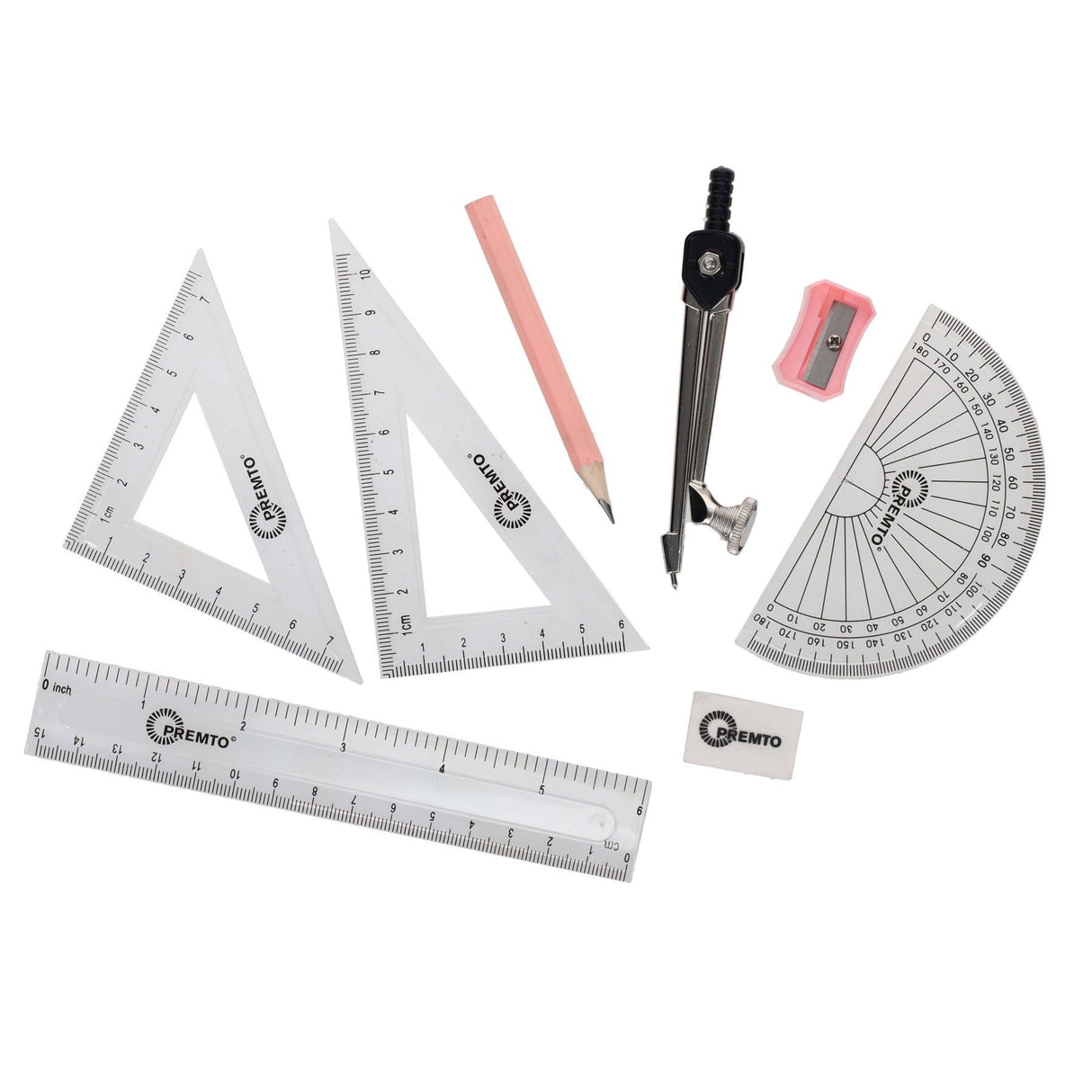 Premto - Pastel Maths Set - 9 Piece - Asst