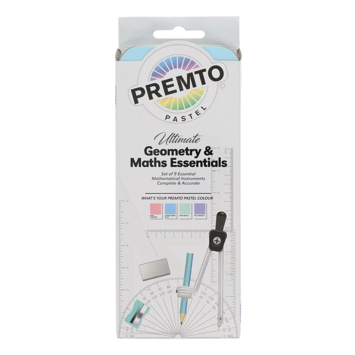 Premto - Pastel Maths Set - 9 Piece - Asst