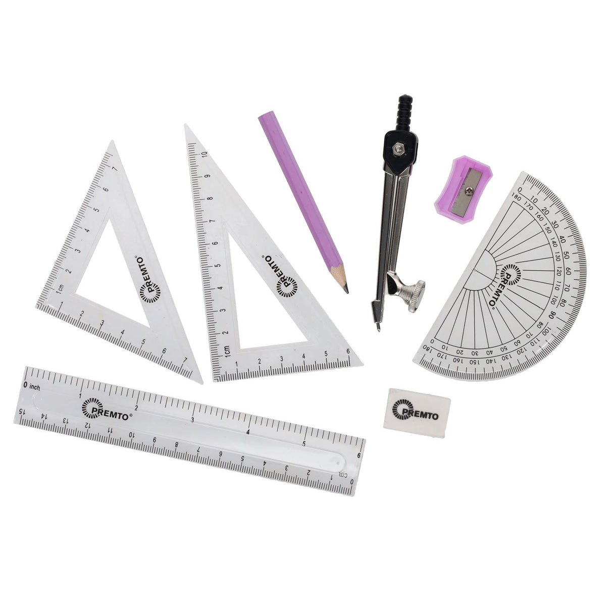 Premto - Pastel Maths Set - 9 Piece - Asst