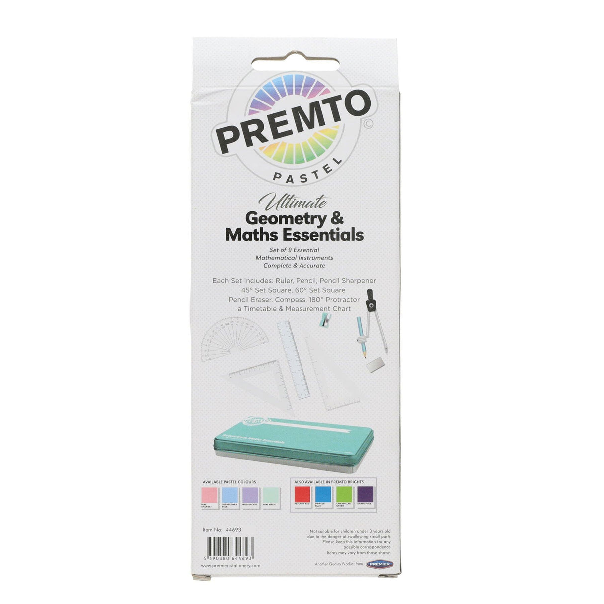 Premto - Pastel Maths Set - 9 Piece - Asst