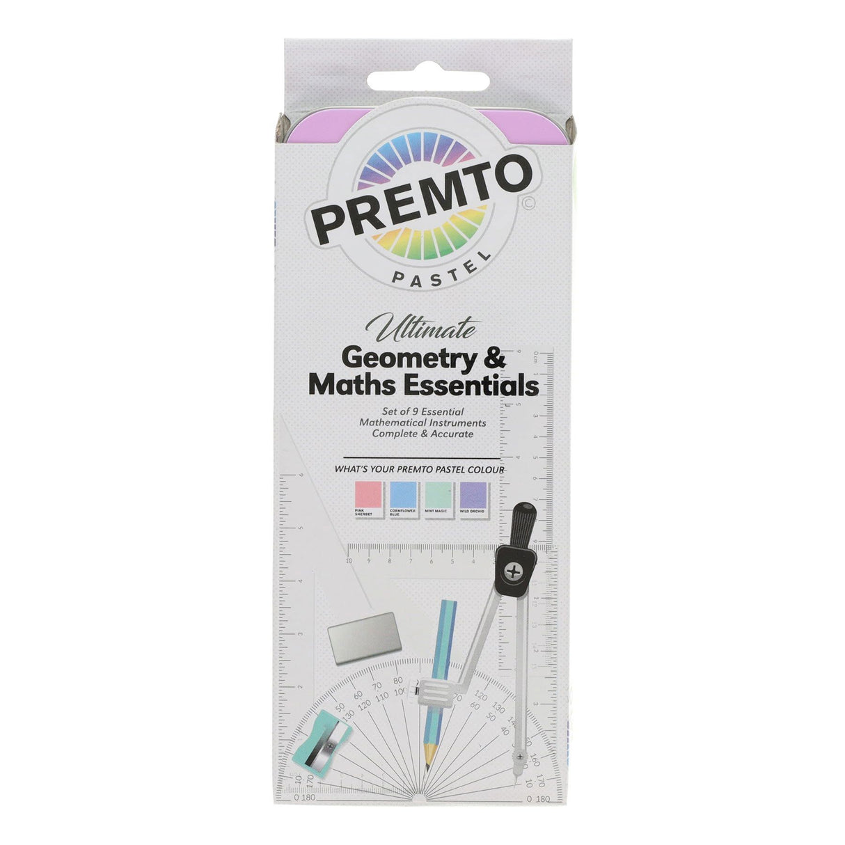 Premto - Pastel Maths Set - 9 Piece - Asst