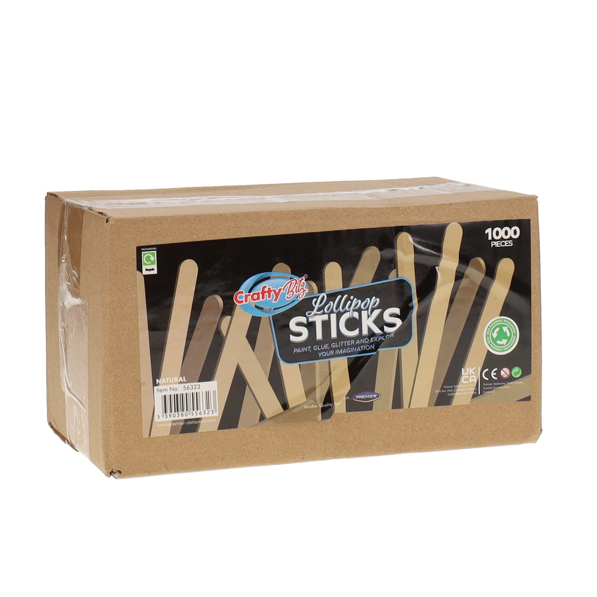 Crafty Bitz - Lollipop Sticks - Natural - Box of 1,000 by Crafty Bitz on Schoolbooks.ie