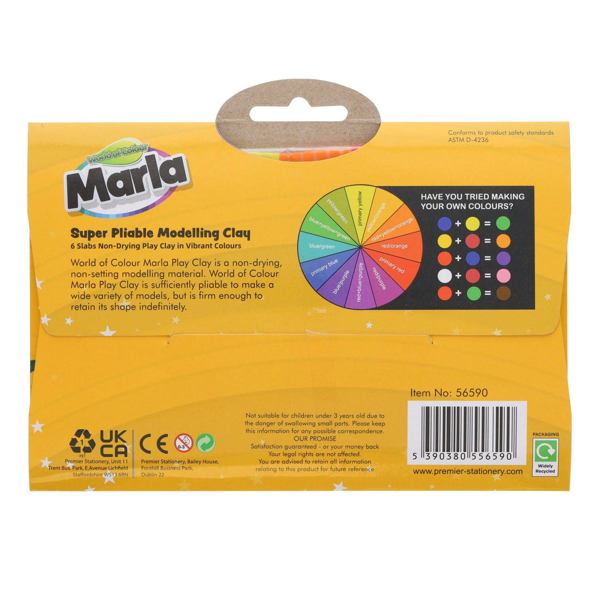 ■ World of Colour - Marla - Modelling Clay - Pack of 6 Assorted Colours by World of Colour on Schoolbooks.ie