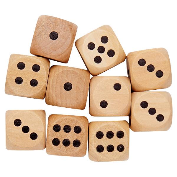 Clever Kidz - Wooden Dice - Pack of 10 by Clever Kidz on Schoolbooks.ie