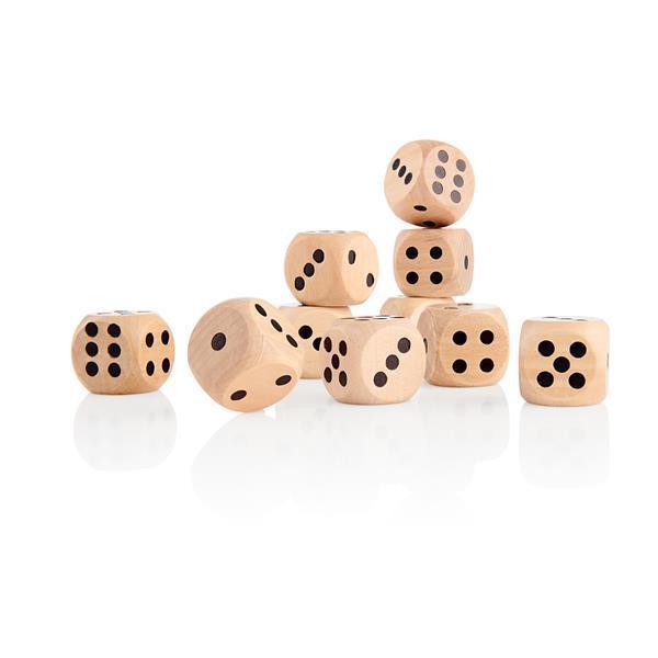 Clever Kidz - Wooden Dice - Pack of 10 by Clever Kidz on Schoolbooks.ie