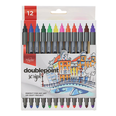 ProScribe - Pack of 12 Double Sided Thick / Thin Markers by ProScribe on Schoolbooks.ie