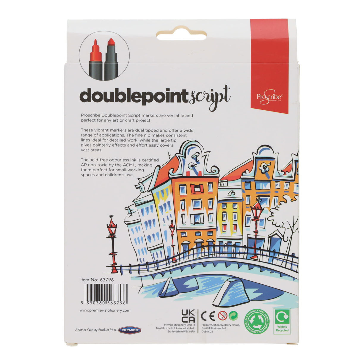 ProScribe - Pack of 12 Double Sided Thick / Thin Markers by ProScribe on Schoolbooks.ie