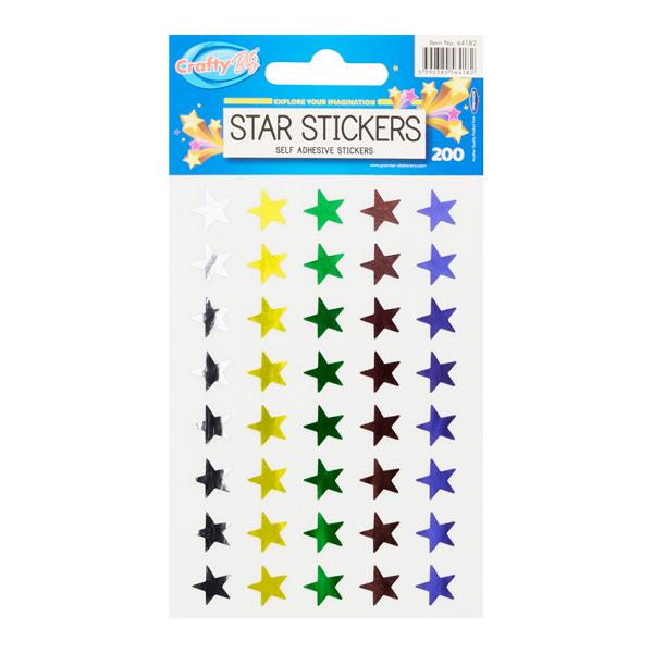 Crafty Bitz - Stickers - Stars - Pack of 200 by Crafty Bitz on Schoolbooks.ie