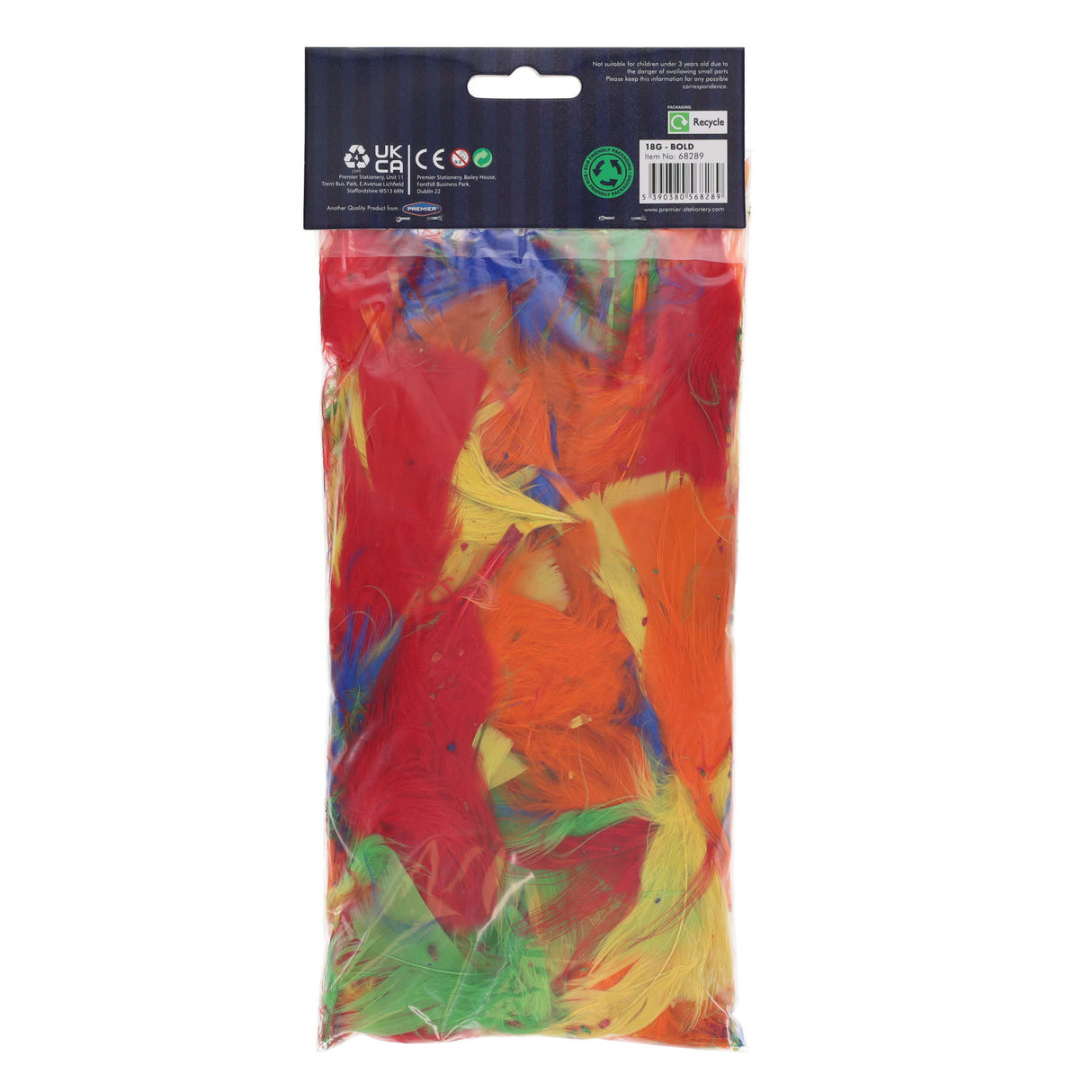 Icon Craft - Feathers - Bold Colours - 18g Bag by Icon Craft on Schoolbooks.ie