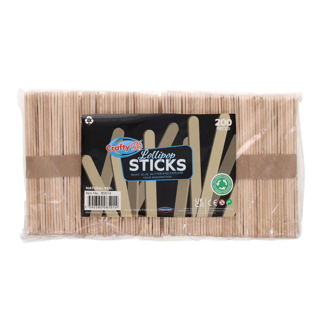 Crafty Bitz - Lollipop Sticks - Natural - Bag of 200 by Crafty Bitz on Schoolbooks.ie