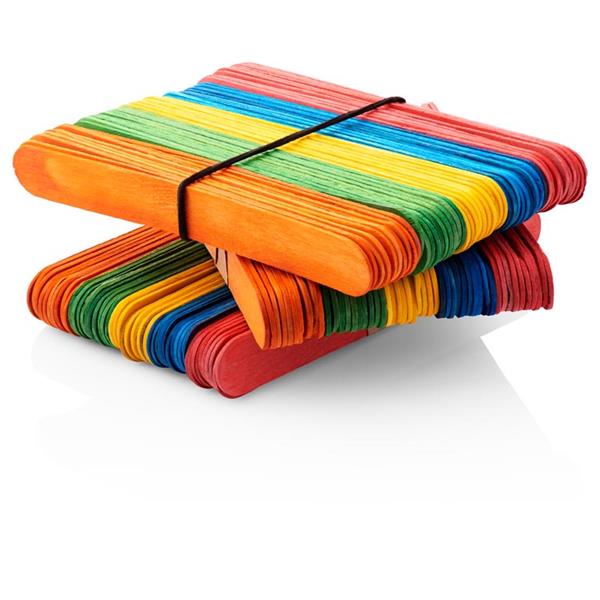 Crafty Bitz - Jumbo Lollipop Sticks - Coloured - Pack of 200 by Crafty Bitz on Schoolbooks.ie