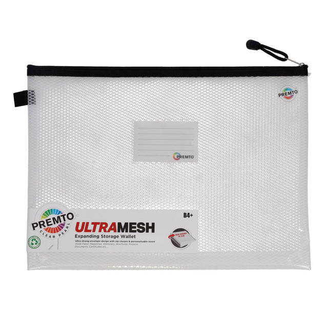 Premto - B4+ Ultramesh Expanding Wallet - Clear Pearl by Premto on Schoolbooks.ie