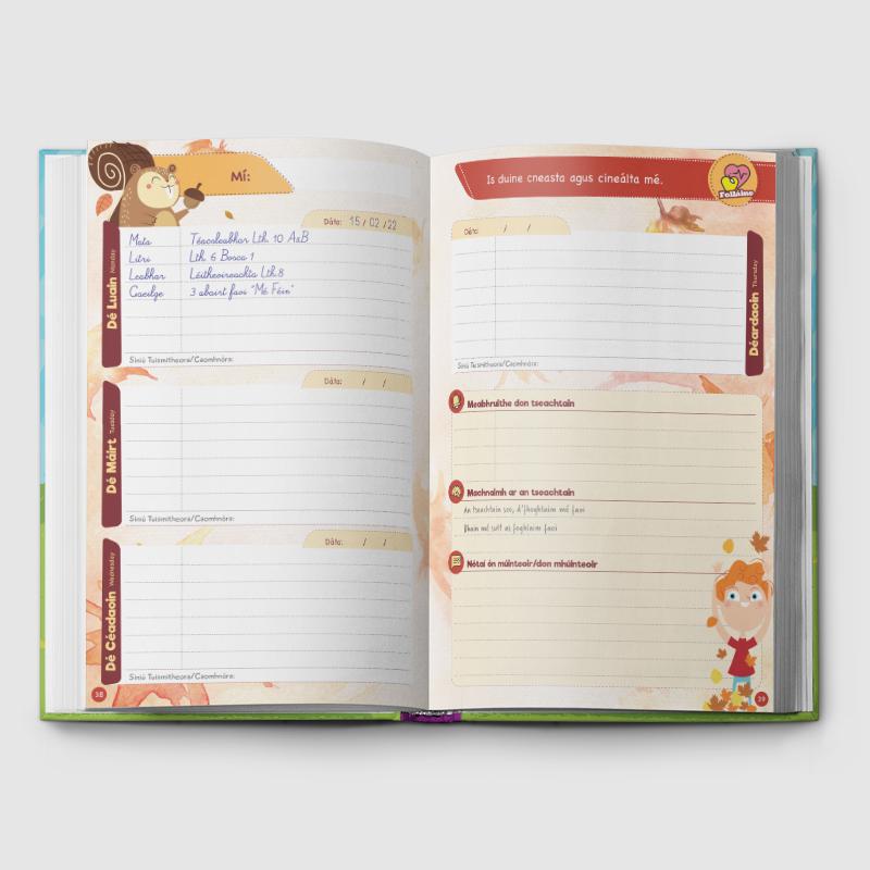 Clúdach crua Dialann Obair Bhaile by 4Schools.ie on Schoolbooks.ie