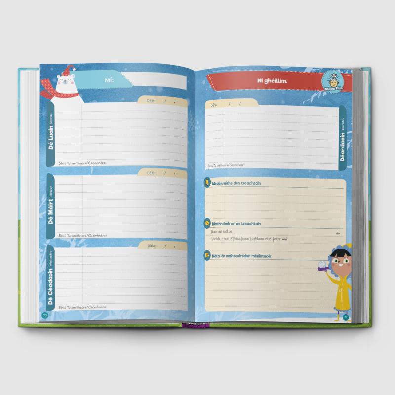 Clúdach crua Dialann Obair Bhaile by 4Schools.ie on Schoolbooks.ie