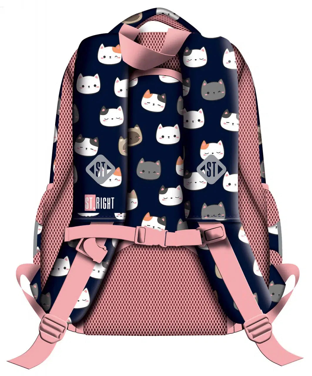 ■ St.Right - Cute Kitty's - 3 Compartment Backpack - BP26 by St.Right on Schoolbooks.ie