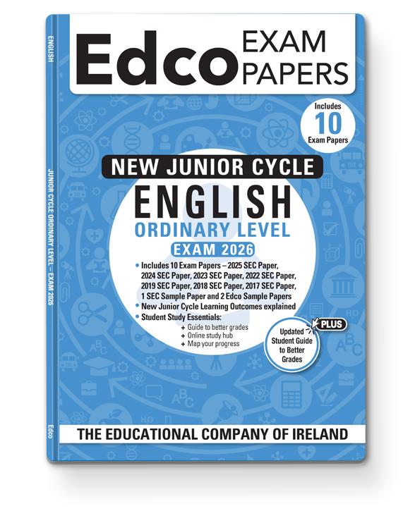 Exam Papers - Junior Cycle - English - Ordinary Level - Exam 2026 by Edco on Schoolbooks.ie