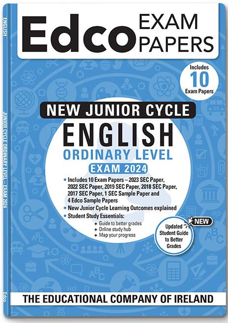 ■ Exam Papers - Junior Cycle - English - Ordinary Level - Exam 2024 by Edco on Schoolbooks.ie