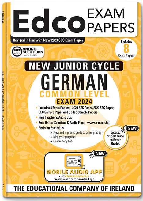 ■ Exam Papers - Junior Cycle - German - Common Level - Exam 2024 by Edco on Schoolbooks.ie
