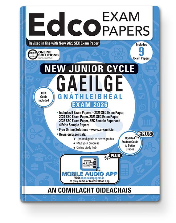 Exam Papers - Junior Cycle - Gaeilge / Irish - Gnáthleibhéal / Ordinary Level - Exam 2026 by Edco on Schoolbooks.ie