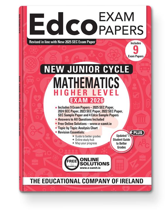 Exam Papers - Junior Cycle - Maths - Higher Level - Exam 2026 by Edco on Schoolbooks.ie