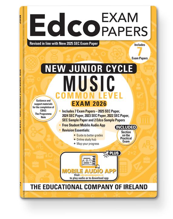 Exam Papers - Junior Cycle - Music - Common Level - Exam 2026 by Edco on Schoolbooks.ie