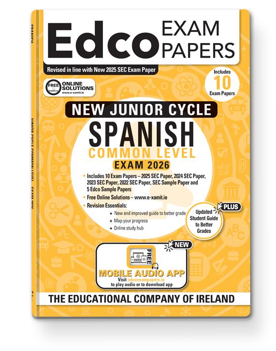 Exam Papers - Junior Cycle - Spanish - Common Level - Exam 2026 by Edco on Schoolbooks.ie