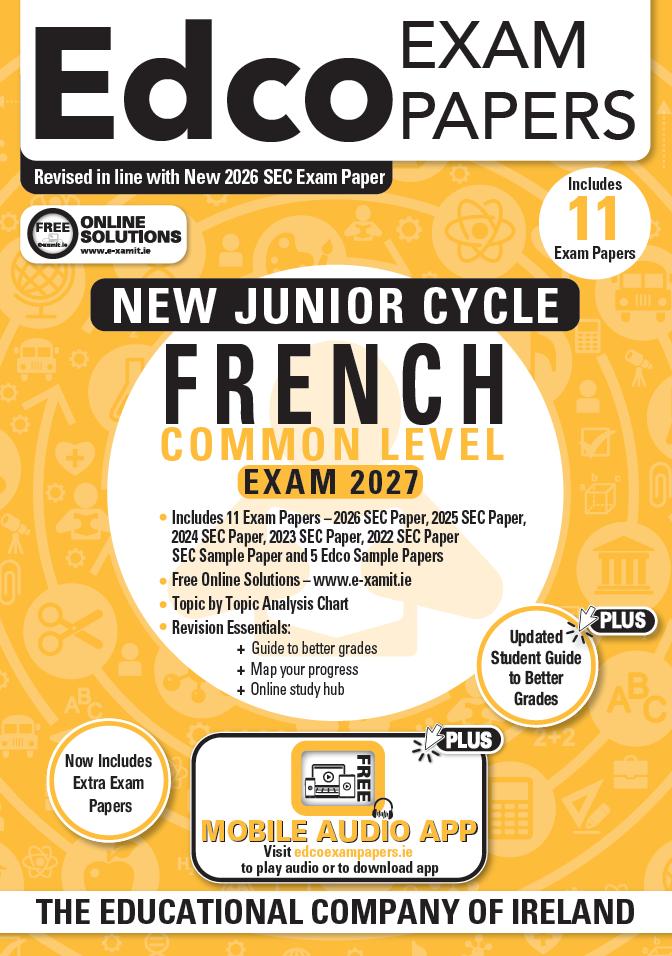 Exam Papers - Junior Cycle - French - Common Level - Exam 2027 by Edco on Schoolbooks.ie