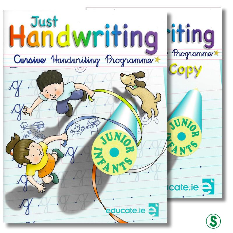 Just Handwriting - Junior Infants - Cursive + Practice Copy by Educate.ie on Schoolbooks.ie