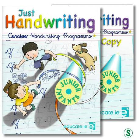 Just Handwriting - Junior Infants - Cursive + Practice Copy by Educate.ie on Schoolbooks.ie