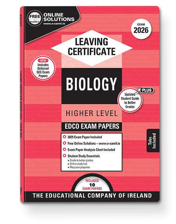 Exam Papers - Leaving Cert - Biology - Higher Level - Exam 2026 by Edco on Schoolbooks.ie