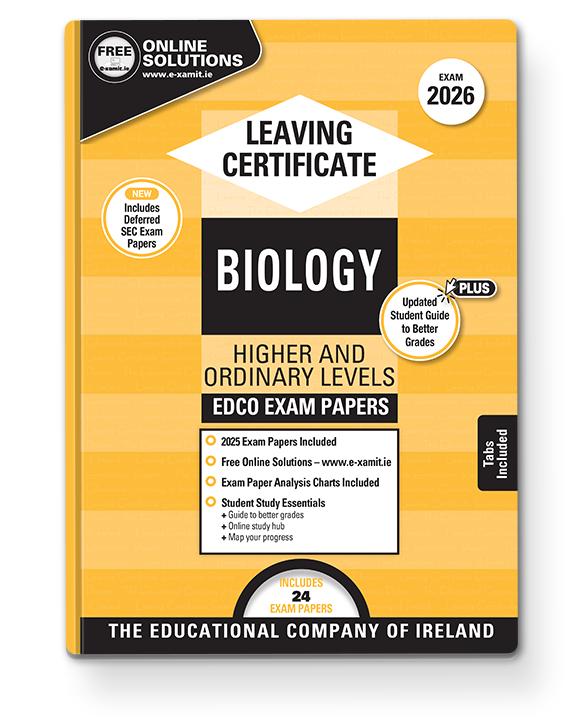 Exam Papers - Leaving Cert - Biology - Higher & Ordinary Levels - Exam 2026 by Edco on Schoolbooks.ie
