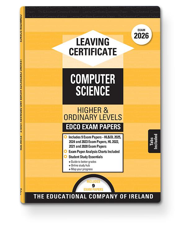 Exam Papers - Leaving Cert - Computer Science - Higher & Ordinary Levels - Exam 2026 by Edco on Schoolbooks.ie