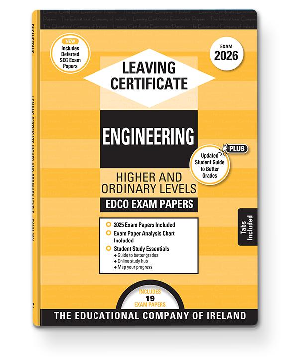 Exam Papers - Leaving Cert - Engineering - Higher & Ordinary Levels - Exam 2026 by Edco on Schoolbooks.ie