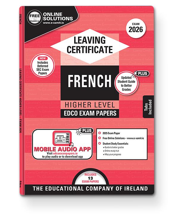 Exam Papers - Leaving Cert - French - Higher Level - Exam 2026 by Edco on Schoolbooks.ie