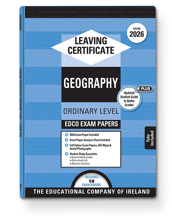 Exam Papers - Leaving Cert - Geography - Ordinary Level - Exam 2026 by Edco on Schoolbooks.ie
