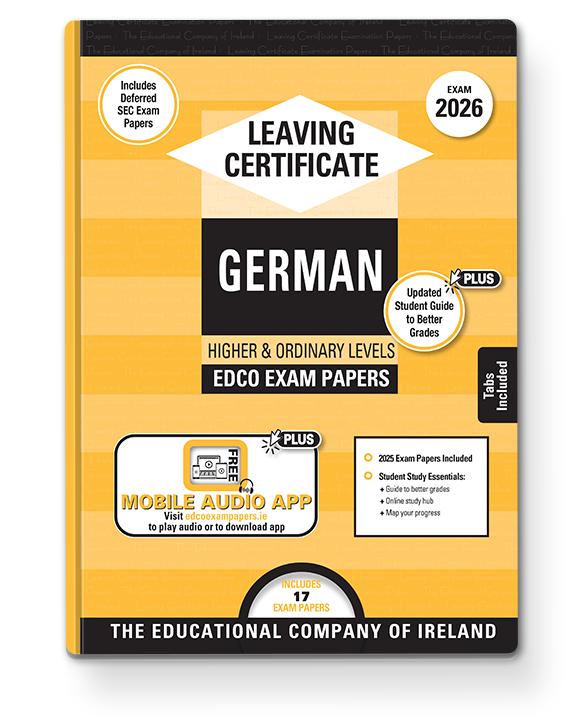 Exam Papers - Leaving Cert - German - Higher & Ordinary Levels - Exam 2026 by Edco on Schoolbooks.ie
