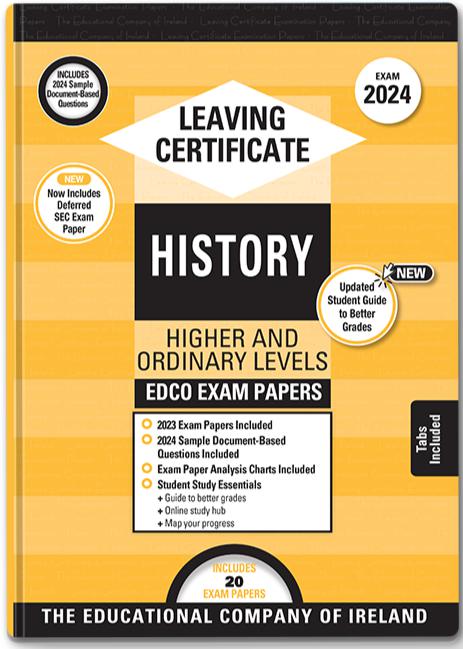 ■ Exam Papers - Leaving Cert - History - Higher & Ordinary Levels - Exam 2024 by Edco on Schoolbooks.ie