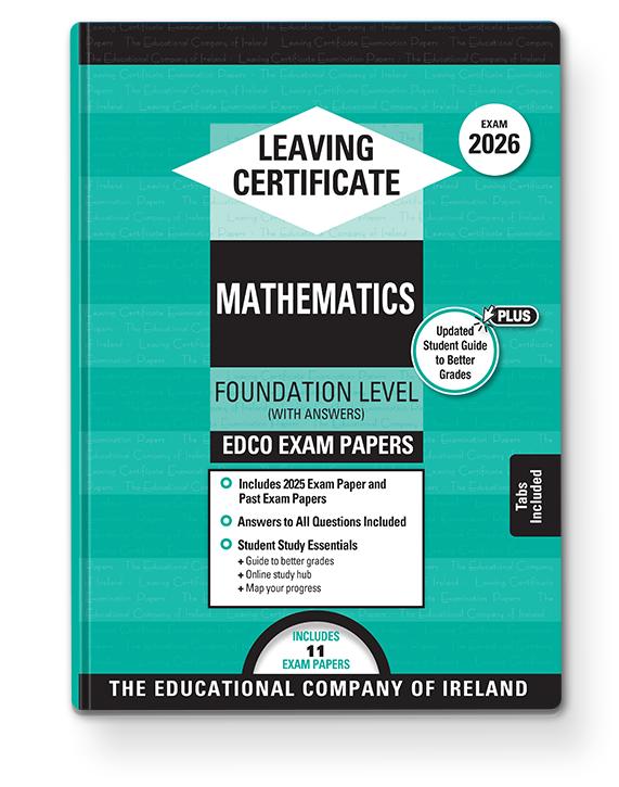 Exam Papers - Leaving Cert - Maths - Foundation Level - Exam 2026 by Edco on Schoolbooks.ie