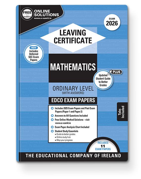 Exam Papers - Leaving Cert - Maths - Ordinary Level - Exam 2026 by Edco on Schoolbooks.ie
