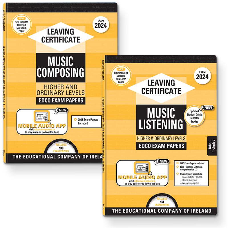■ Exam Papers - Leaving Cert - Music - Higher & Ordinary Levels - Exam 2024 by Edco on Schoolbooks.ie