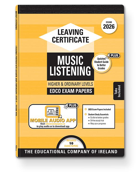 Exam Papers - Leaving Cert - Music - Higher & Ordinary Levels - Exam 2026 by Edco on Schoolbooks.ie