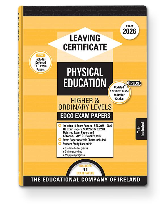 Exam Papers - Leaving Cert - Physical Education - Higher & Ordinary Levels - Exam 2026 by Edco on Schoolbooks.ie