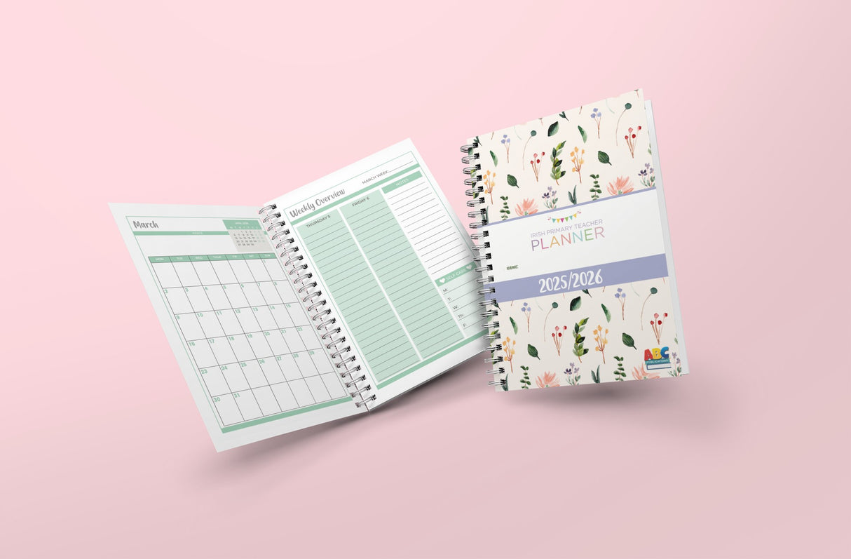 ■ Irish Primary Teacher Planner 2025-2026 - Flowers by ABC Publications on Schoolbooks.ie