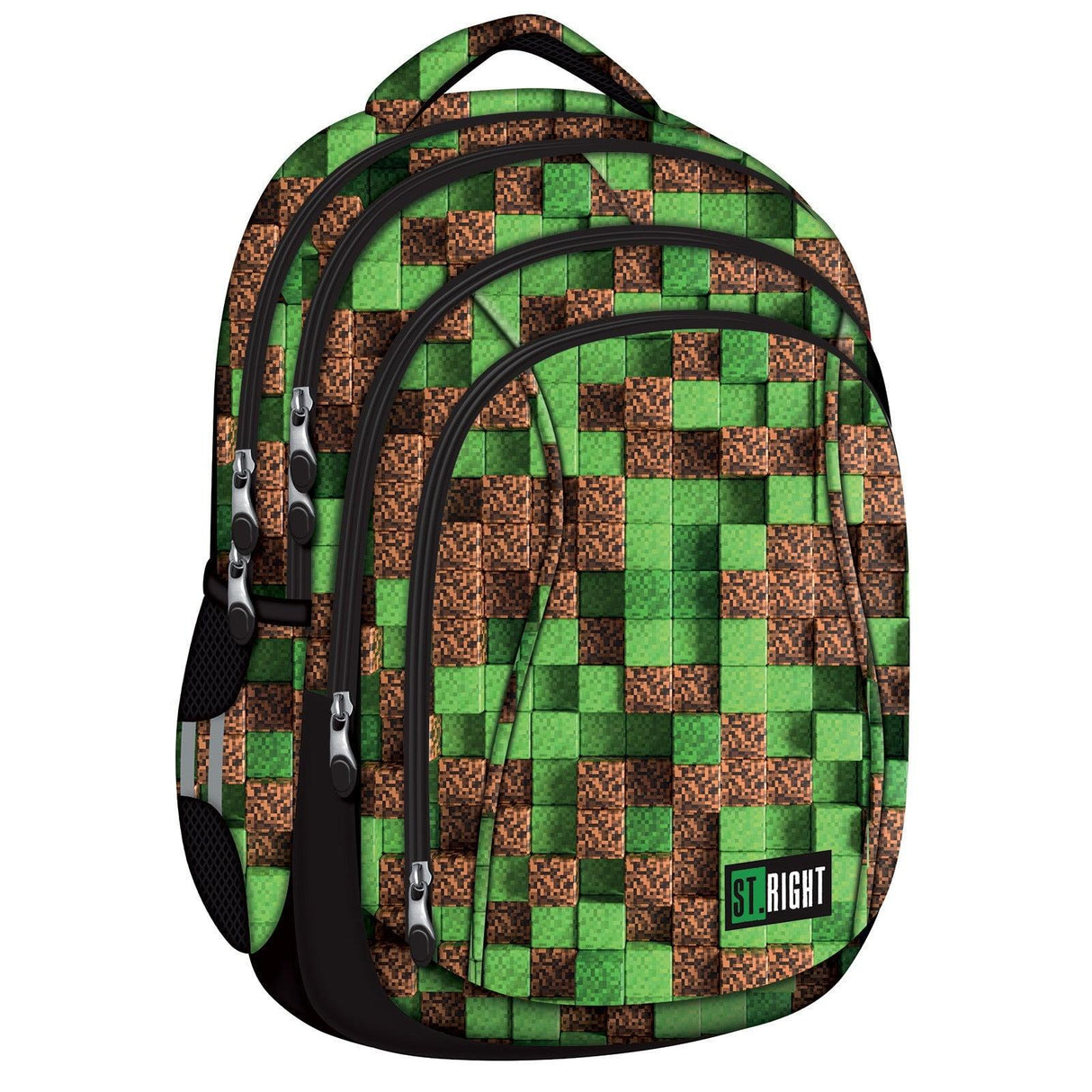 St.Right - Pixel Cubes - 4 Compartment Backpack - BP4 by St.Right on Schoolbooks.ie