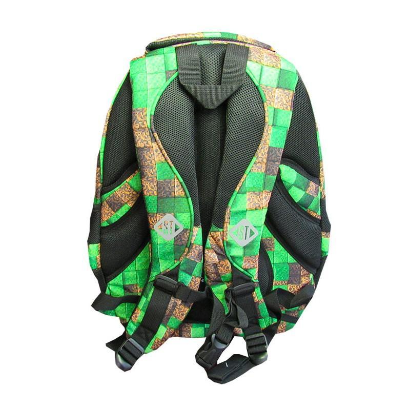 St.Right - Pixel Cubes - 4 Compartment Backpack - BP4 by St.Right on Schoolbooks.ie