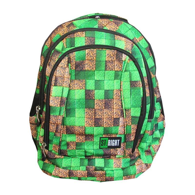 St.Right - Pixel Cubes - 4 Compartment Backpack - BP4 by St.Right on Schoolbooks.ie